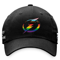 Tampa Bay Lightning Fanatics Team Logo Pride Adjustable Hat Black