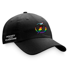 Tampa Bay Lightning Fanatics Team Logo Pride Adjustable Hat Black