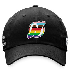New Jersey Devils Fanatics Team Logo Pride Adjustable Hat Black