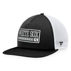 Chicago White Sox Majestic Foam Trucker Snapback Hat Black/White