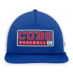 Chicago Cubs Majestic Foam Trucker Snapback Hat Royal/White