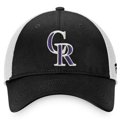 Colorado Rockies Cooperstown Collection Core Trucker Snapback Hat Black/White
