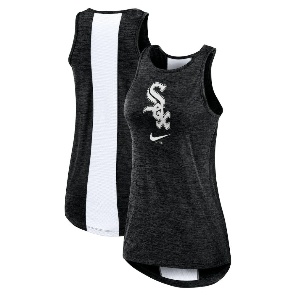 Chicago White Sox Women's Dri-FIT Performance Right Mix High Neck Tank Top Black | Nike
