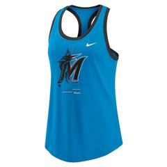 Miami Marlins Women's Tech Tri-Blend Tank Top Blue | Nike