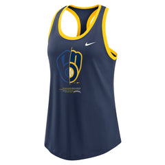 Milwaukee Brewers Women's Tech Tri-Blend Tank Top Navy | Nike