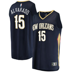 Jose Alvarado New Orleans Pelicans Fast Break Replica Jersey - Icon Edition - Navy