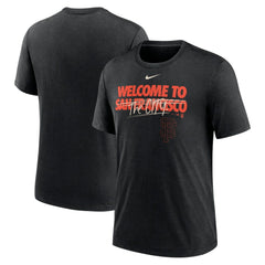 San Francisco Giants Home Spin Tri-Blend T-Shirt Heather Black | Nike