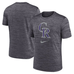 Colorado Rockies Logo Velocity Performance T-Shirt Black | Nike