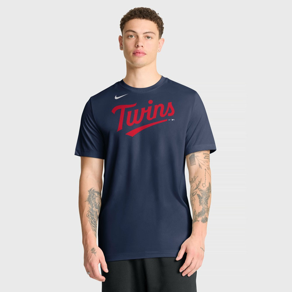 Minnesota Twins New Legend Wordmark Dri-FIT T-Shirt Navy | Nike
