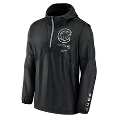 Chicago Cubs Authentic Night Game Performance Half-Zip Windbreaker Black | Nike