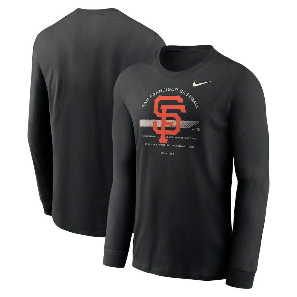 San Francisco Giants Over Arch Performance Long Sleeve T-Shirt Black | Nike