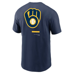 Milwaukee Brewers Over the Shoulder T-Shirt Navy | Nike