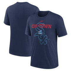 Chicago White Sox Rewind Retro Tri-Blend T-Shirt Navy | Nike