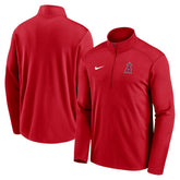 Los Angeles Angels Agility Pacer Lightweight Performance Half-Zip Top Red | Nike