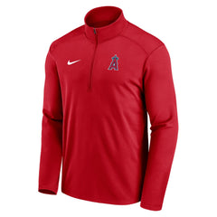 Los Angeles Angels Agility Pacer Lightweight Performance Half-Zip Top Red | Nike