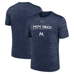 Minnesota Twins Wordmark Velocity Performance T-Shirt Navy | Nike