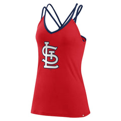 St. Louis Cardinals Women's Barrel It Up Cross Back V-Neck Tank Top Red