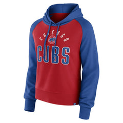 Chicago Cubs Women's Pop Fly Pullover Hoodie Royal/Red