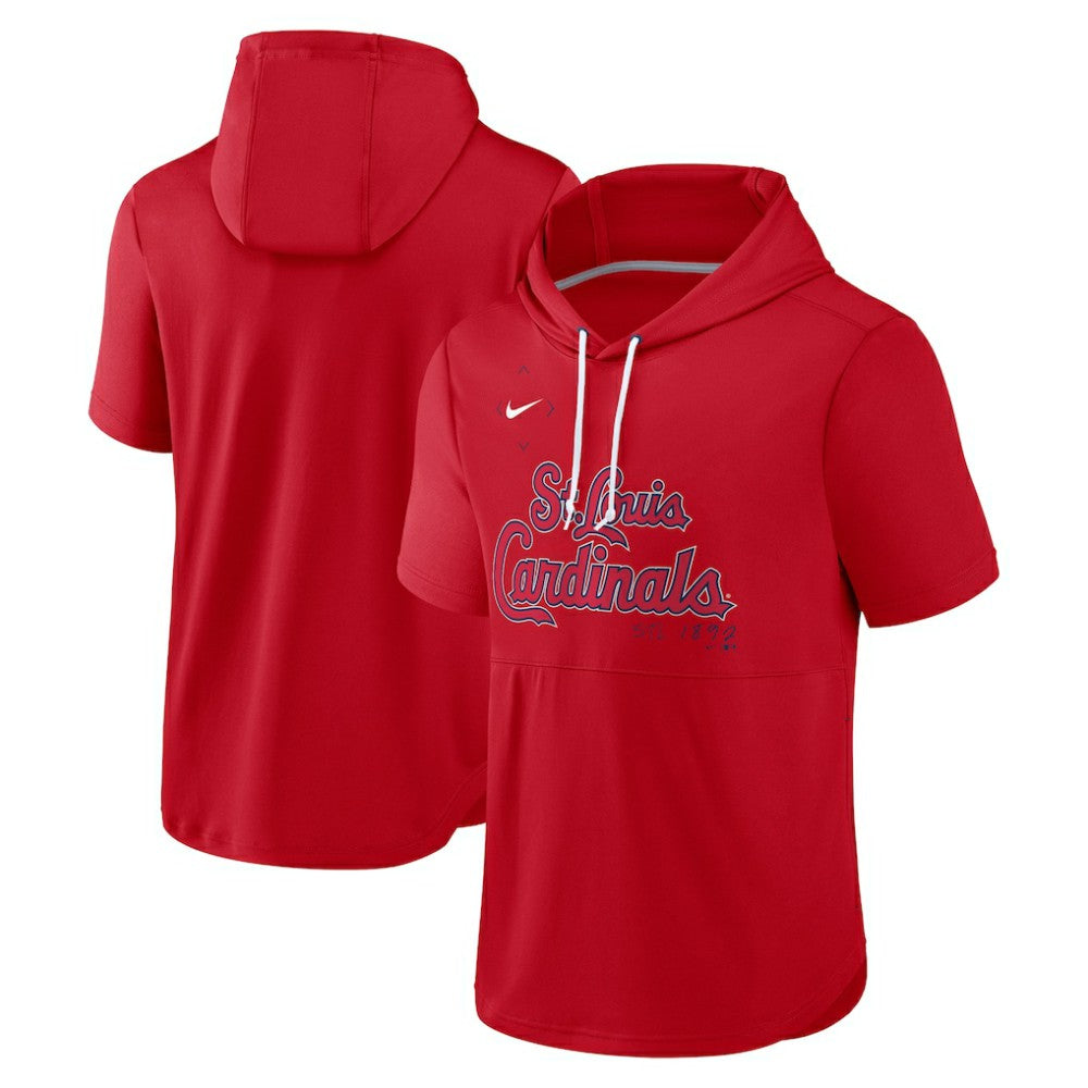 St. Louis Cardinals Springer Short Sleeve Team Pullover Hoodie Red | Nike