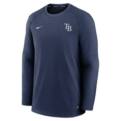 Tampa Bay Rays Authentic Collection Logo Performance Long Sleeve T-Shirt Navy | Nike
