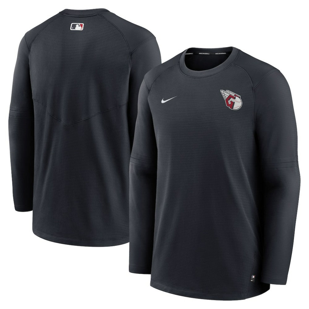 Cleveland Guardians Authentic Collection Logo Performance Long Sleeve T-Shirt Navy | Nike