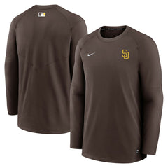 San Diego Padres Authentic Collection Logo Performance Long Sleeve T-Shirt Brown | Nike