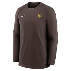 San Diego Padres Authentic Collection Logo Performance Long Sleeve T-Shirt Brown | Nike