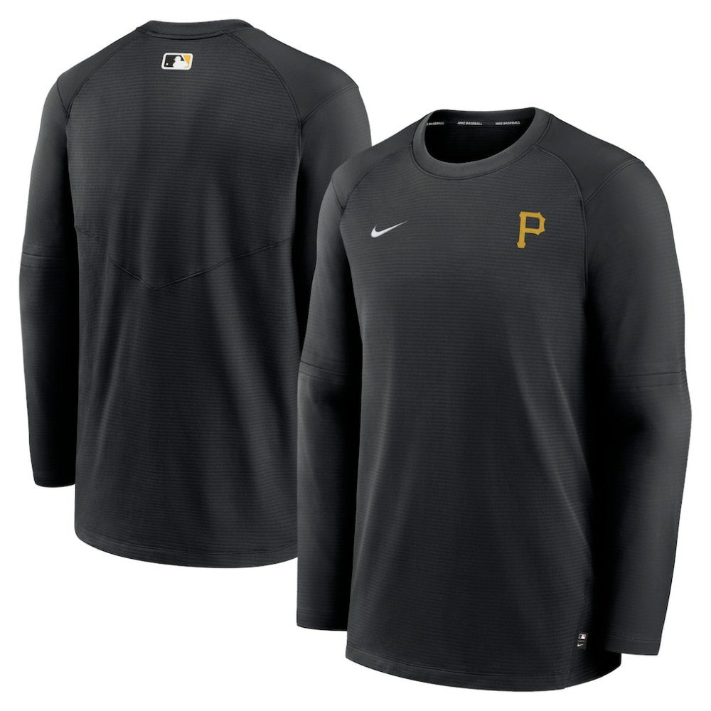 Pittsburgh Pirates Authentic Collection Logo Performance Long Sleeve T-Shirt Black | Nike
