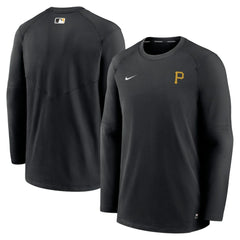 Pittsburgh Pirates Authentic Collection Logo Performance Long Sleeve T-Shirt Black | Nike