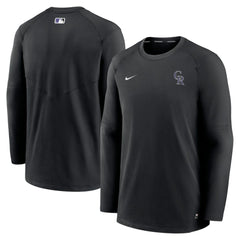 Colorado Rockies Authentic Collection Logo Performance Long Sleeve T-Shirt Black | Nike