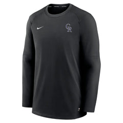 Colorado Rockies Authentic Collection Logo Performance Long Sleeve T-Shirt Black | Nike