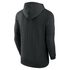 Miami Marlins Authentic Collection Lightweight Dri-FIT Hooded Pullover Heather Black | Nike