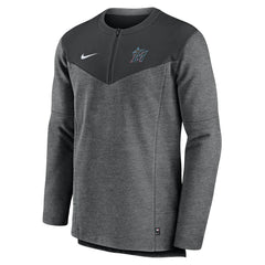 Miami Marlins Authentic Collection Game Time Performance Half-Zip Top Black | Nike