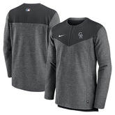 Colorado Rockies Authentic Collection Game Time Performance Half-Zip Top Black | Nike
