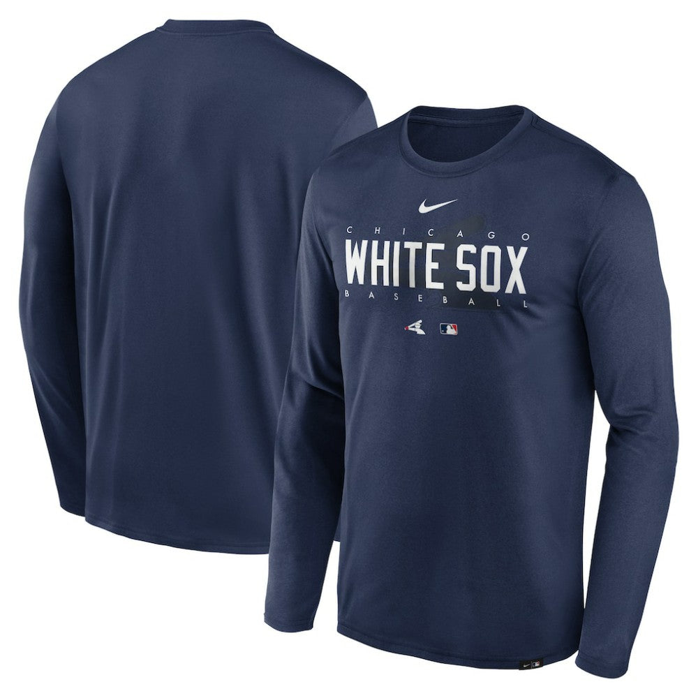 Chicago White Sox Authentic Collection Team Logo Legend Performance Long Sleeve T-Shirt Navy | Nike