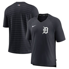 Detroit Tigers Authentic Collection Pregame Raglan Performance V-Neck T-Shirt Navy | Nike