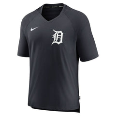 Detroit Tigers Authentic Collection Pregame Raglan Performance V-Neck T-Shirt Navy | Nike