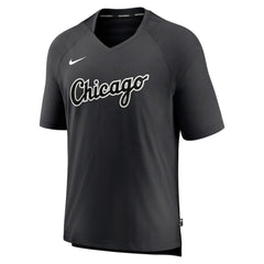 Chicago White Sox Authentic Collection Pregame Raglan Performance V-Neck T-Shirt Black | Nike