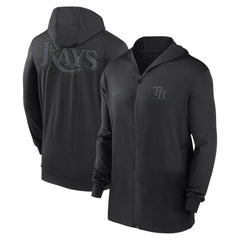 Tampa Bay Rays Authentic Collection Travel Performance Lightweight Full-Zip Hoodie Black | Nike