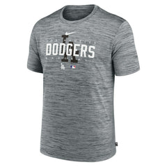 Los Angeles Dodgers Authentic Collection Velocity Performance Practice T-Shirt Heather Gray | Nike