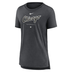 Chicago White Sox Women's Authentic Collection Early Work Tri-Blend T-Shirt Heather Charcoal | Nike
