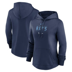 Tampa Bay Rays Women's Authentic Collection Pregame Performance Pullover Hoodie Navy | Nike