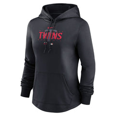 Minnesota Twins Women's Authentic Collection Pregame Performance Pullover Hoodie Black | Nike