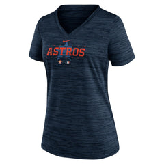 Houston Astros Women's Authentic Collection Velocity Practice Performance V-Neck T-Shirt Navy | Nike