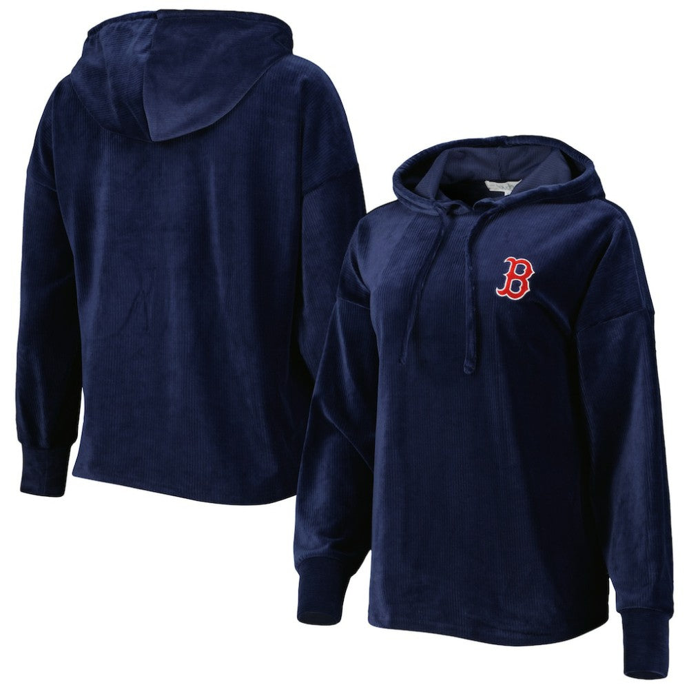 Boston Red Sox Touch Women's End Line Pullover Hoodie Navy