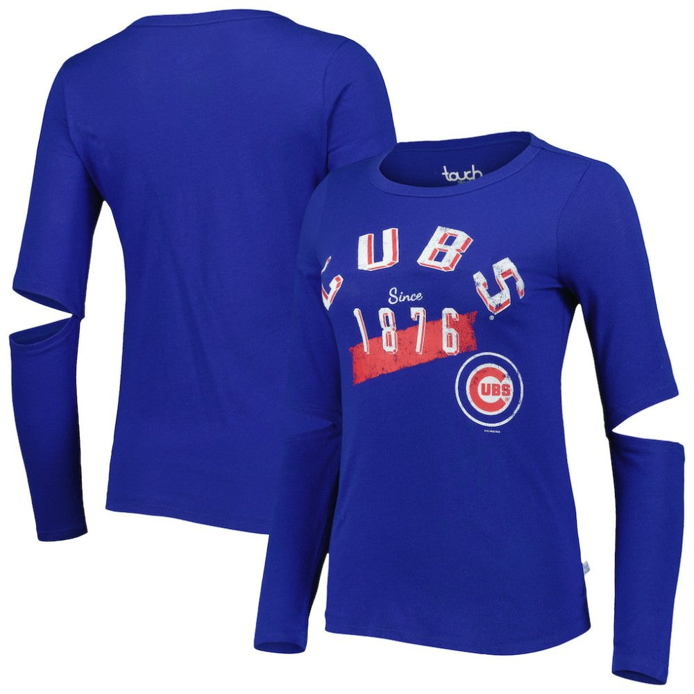 Chicago Cubs Touch Women's Formation Long Sleeve T-Shirt Royal