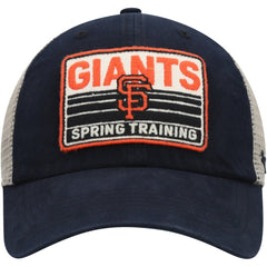San Francisco Giants Four Stroke Clean Up Trucker Snapback Hat Black/Tan | 47 brand