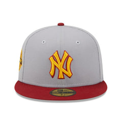 New York Yankees World Series Champions Navy Undervisor 59FIFTY Fitted Hat Gray/Red | New Era