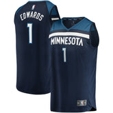 Anthony Edwards Minnesota Timberwolves 2021/22 Fast Break Replica Jersey - Icon Edition - Navy