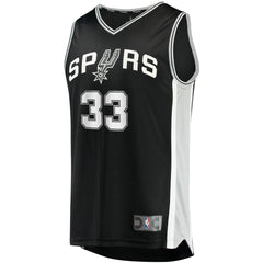 Tre Jones San Antonio Spurs Fast Break Replica Jersey - Icon Edition - Black